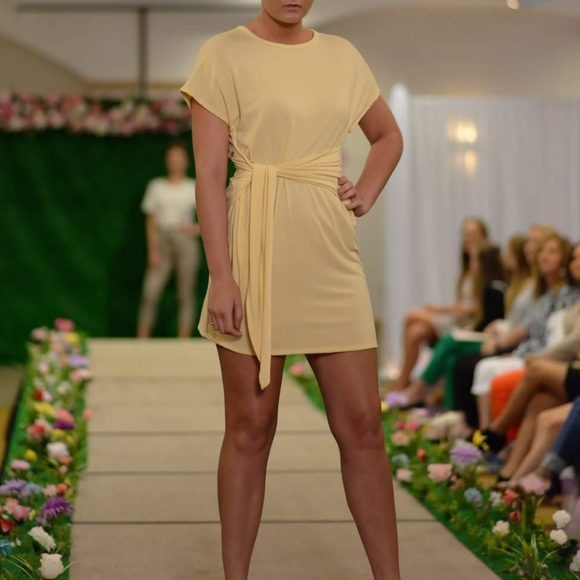 Yellow Wrap Shirt Dress - Picture 5 of 5